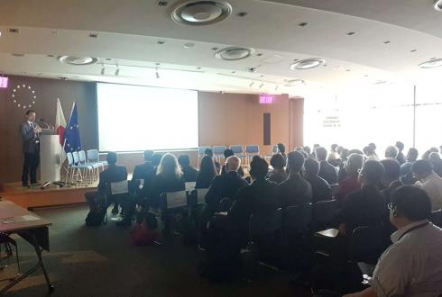 Haris Doukas presenting PARIS REINFORCE at the EU-Japan Climate Change Policy Symposium